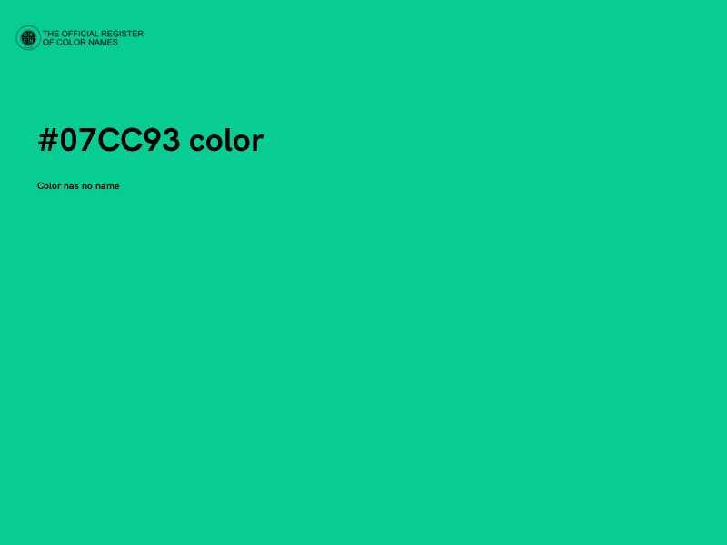 #07CC93 color image