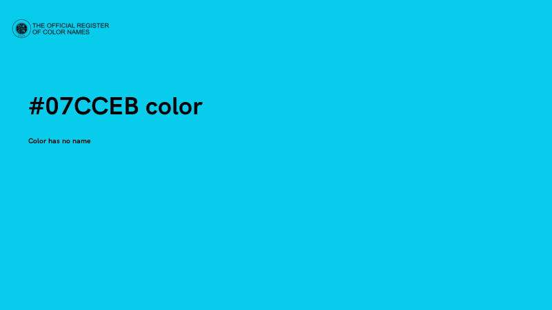 #07CCEB color image