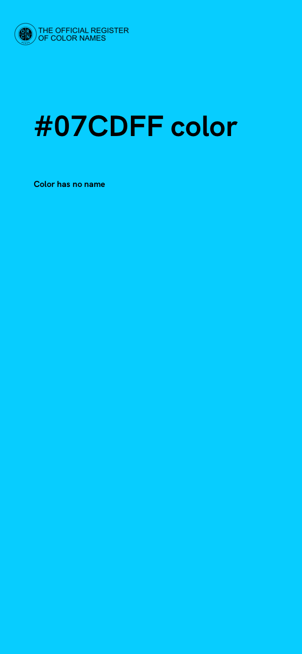 #07CDFF color image