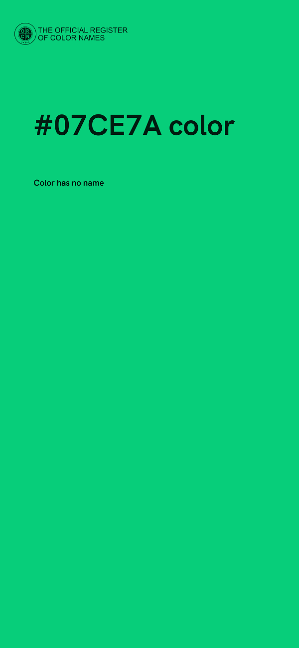 #07CE7A color image