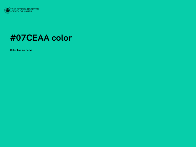 #07CEAA color image