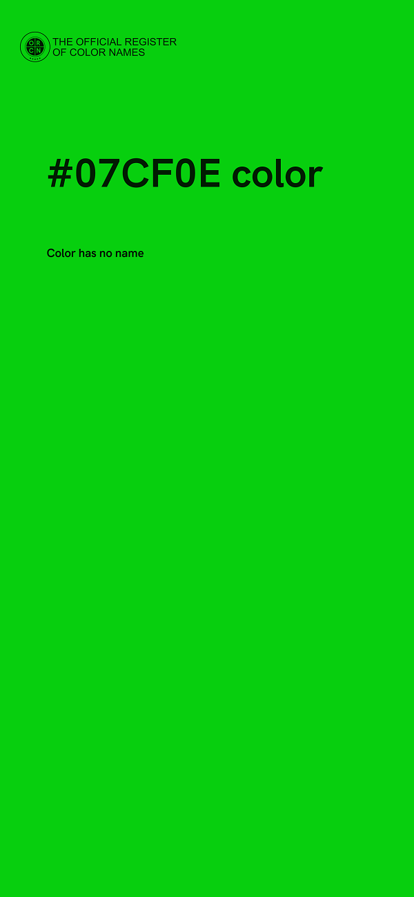 #07CF0E color image