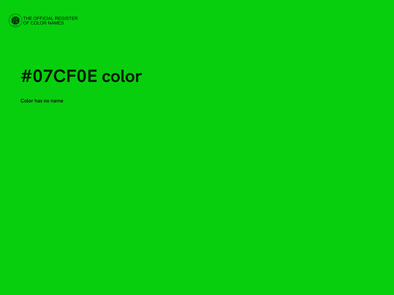 #07CF0E color image