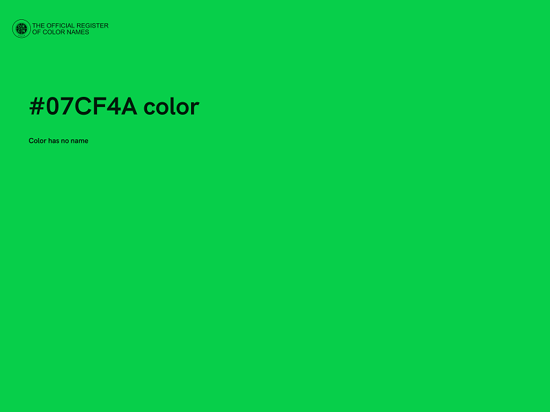 #07CF4A color image