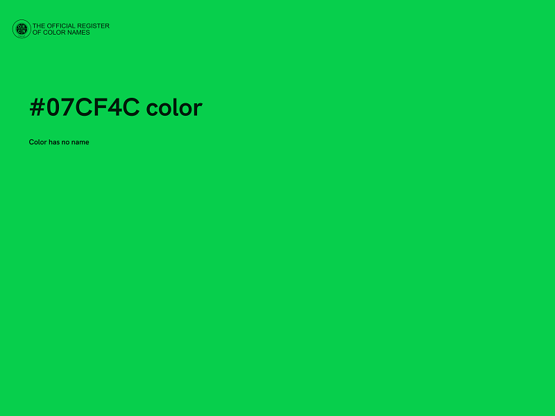 #07CF4C color image