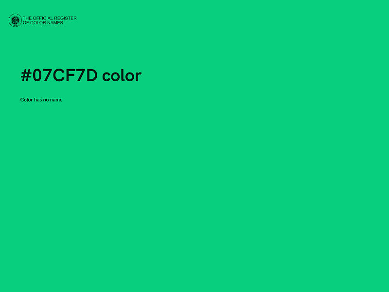 #07CF7D color image