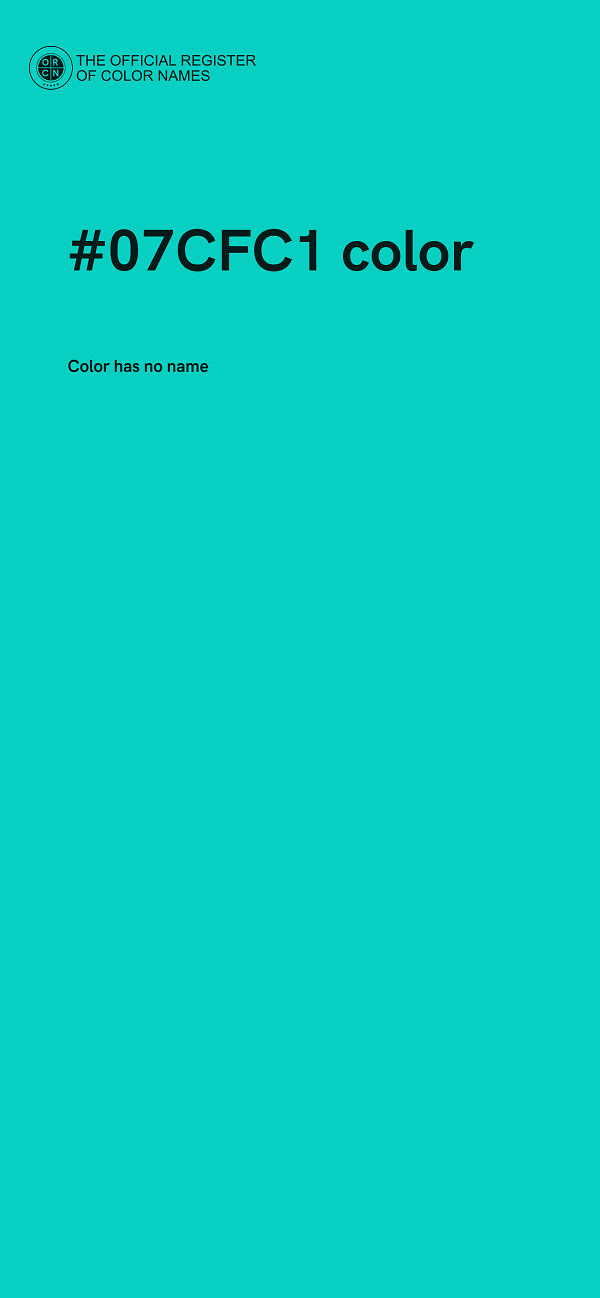 #07CFC1 color image
