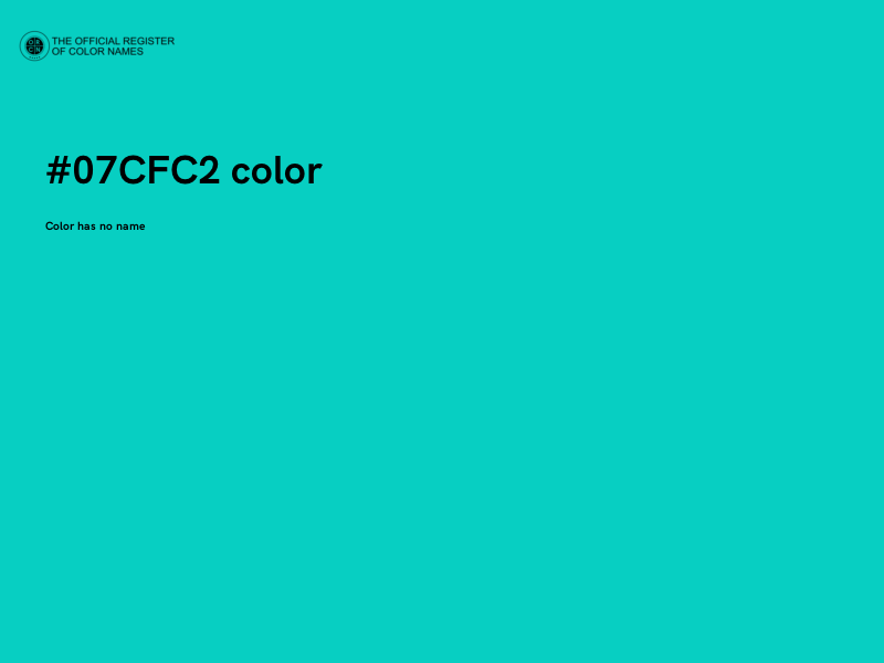 #07CFC2 color image