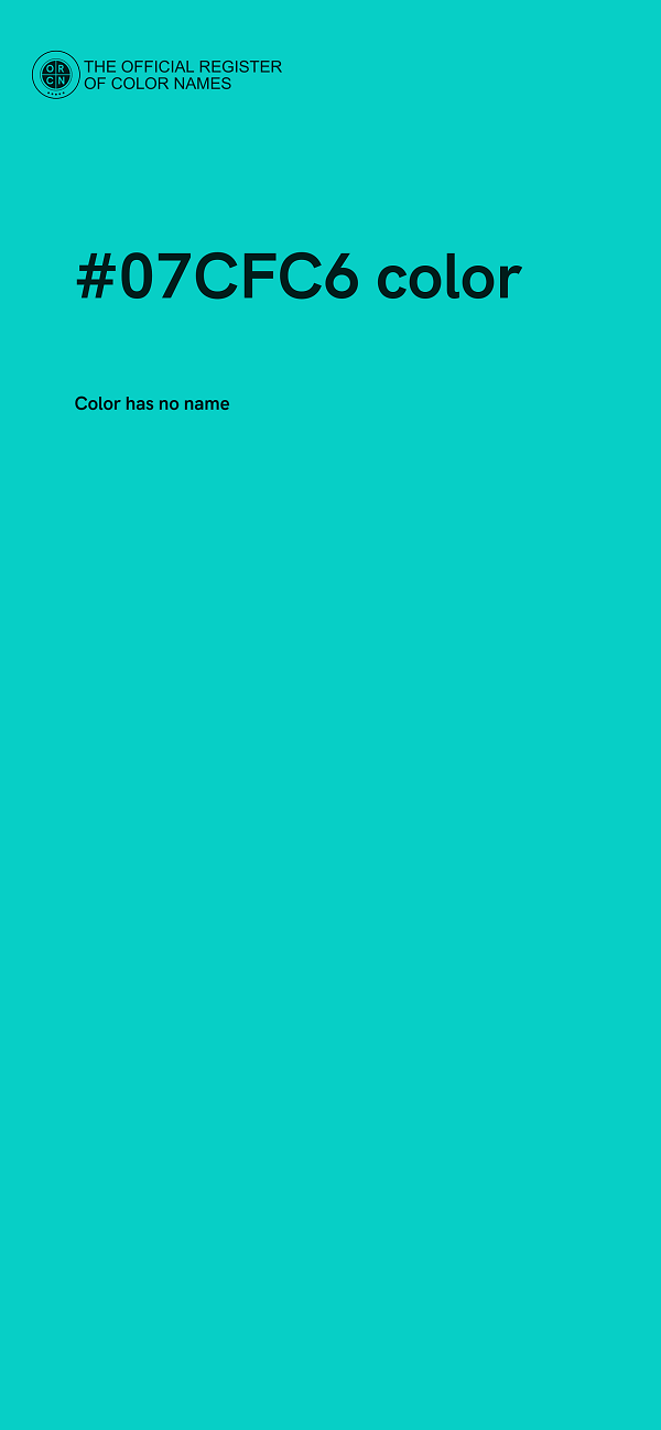 #07CFC6 color image