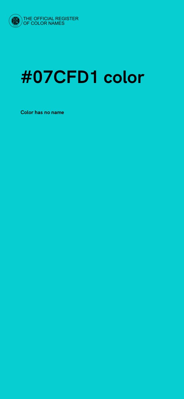 #07CFD1 color image