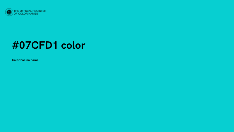 #07CFD1 color image