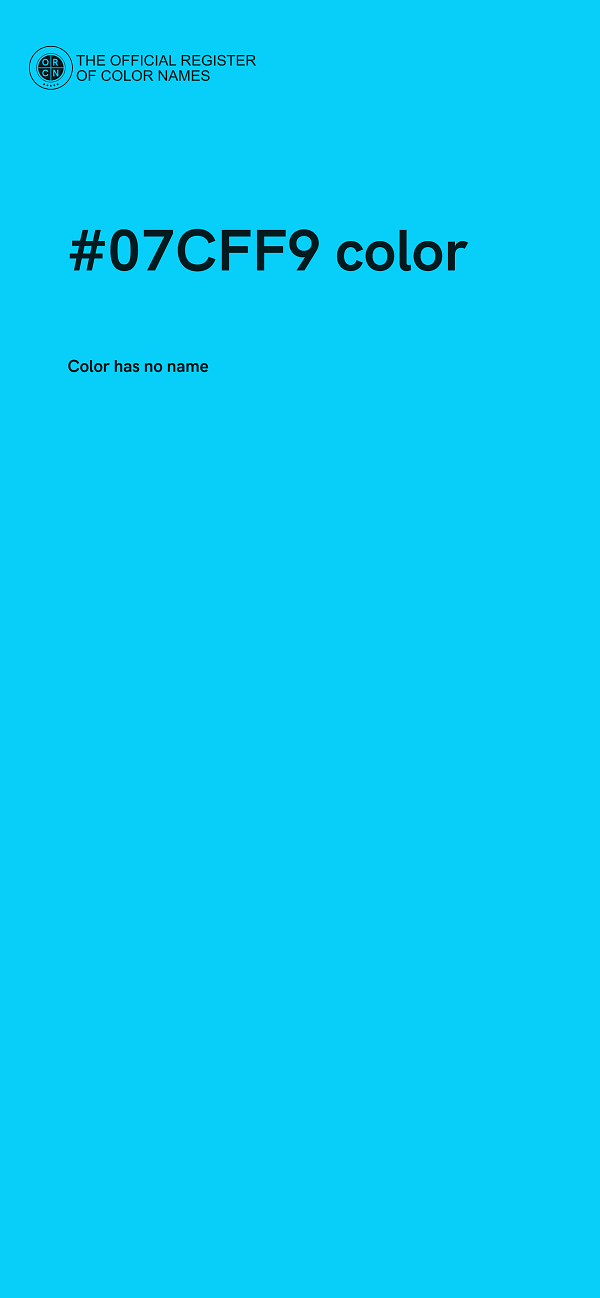 #07CFF9 color image