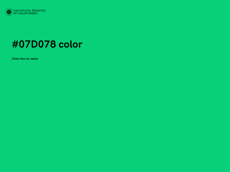 #07D078 color image