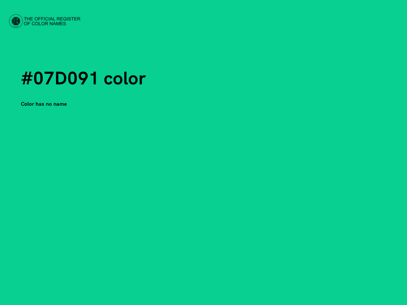 #07D091 color image