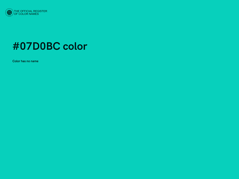 #07D0BC color image