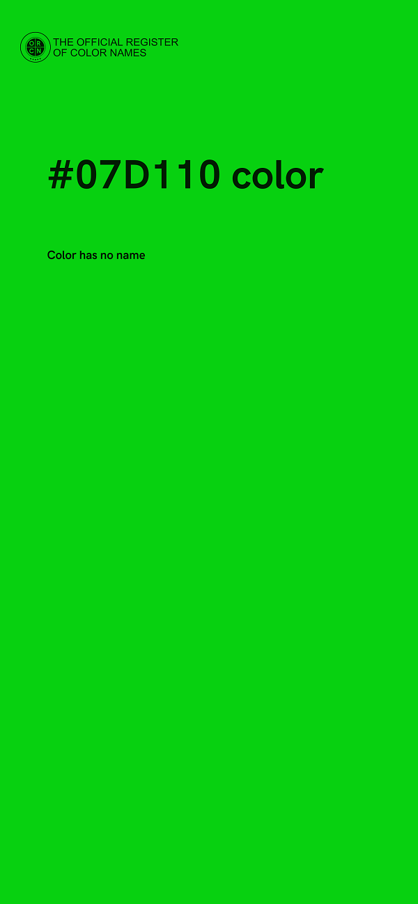 #07D110 color image