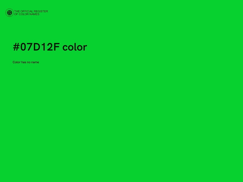 #07D12F color image