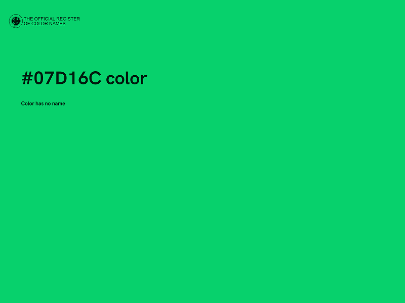 #07D16C color image