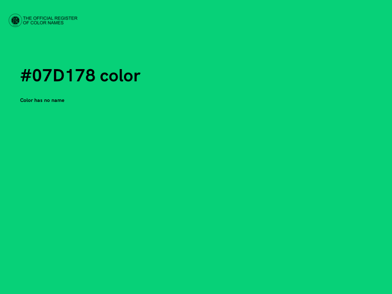 #07D178 color image