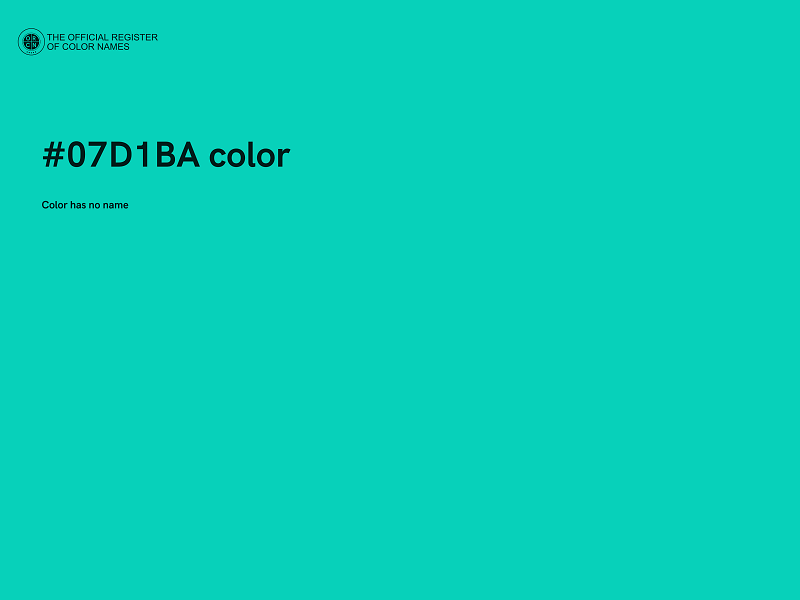 #07D1BA color image