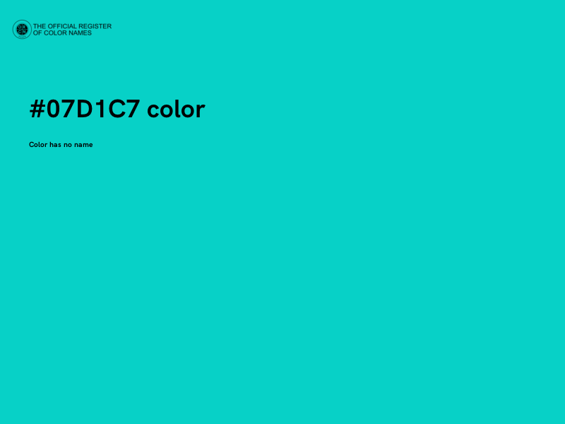 #07D1C7 color image