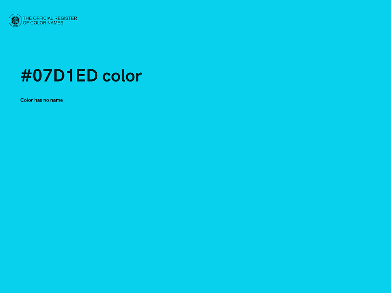 #07D1ED color image