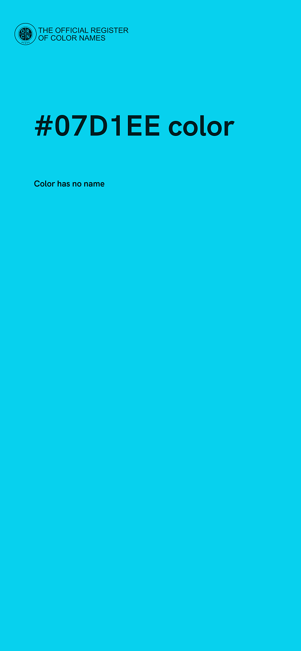 #07D1EE color image