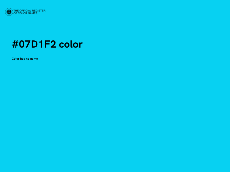 #07D1F2 color image