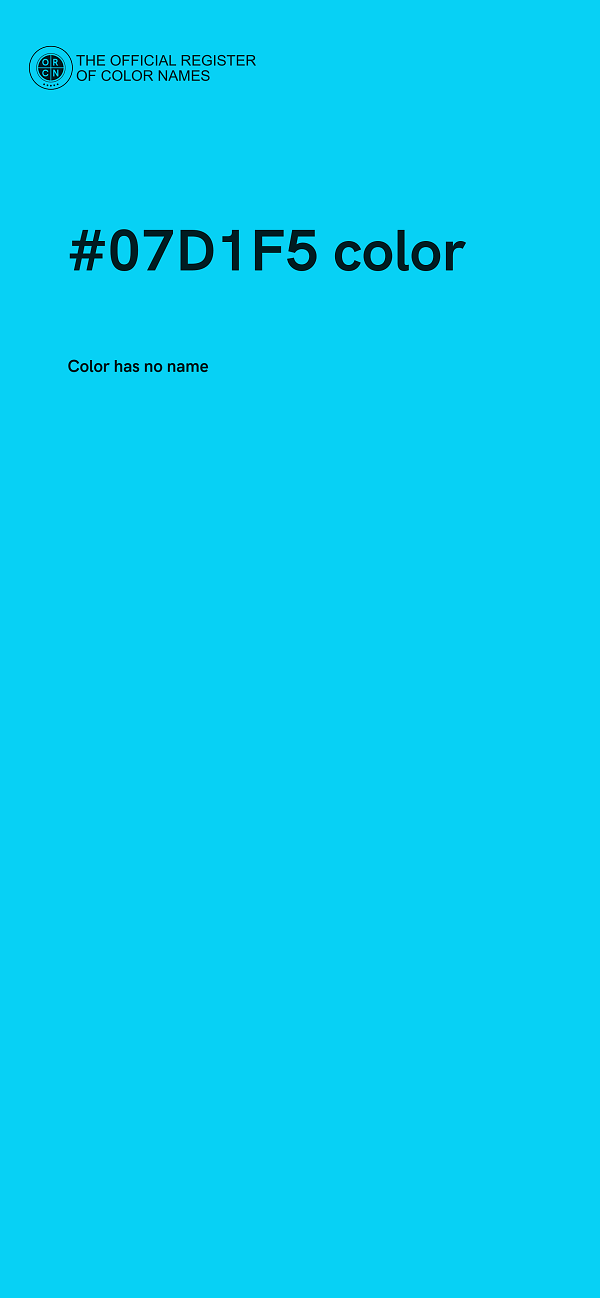 #07D1F5 color image