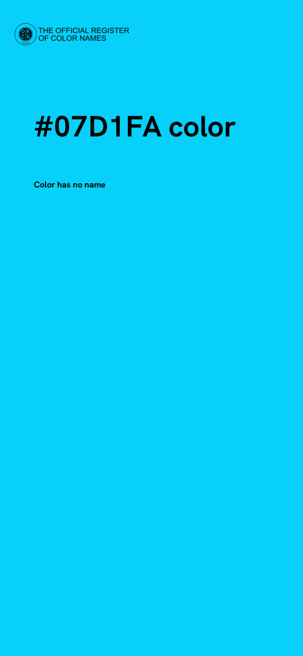 #07D1FA color image