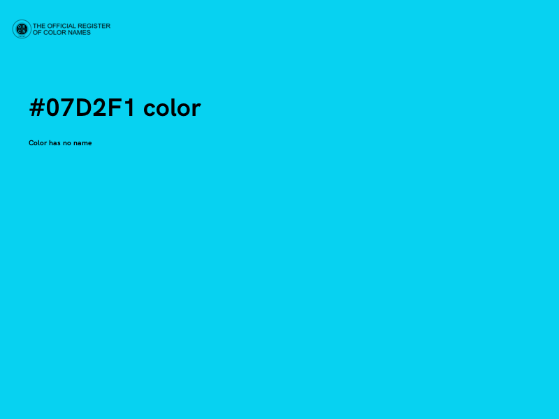 #07D2F1 color image