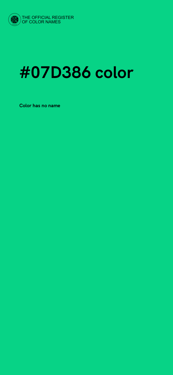 #07D386 color image