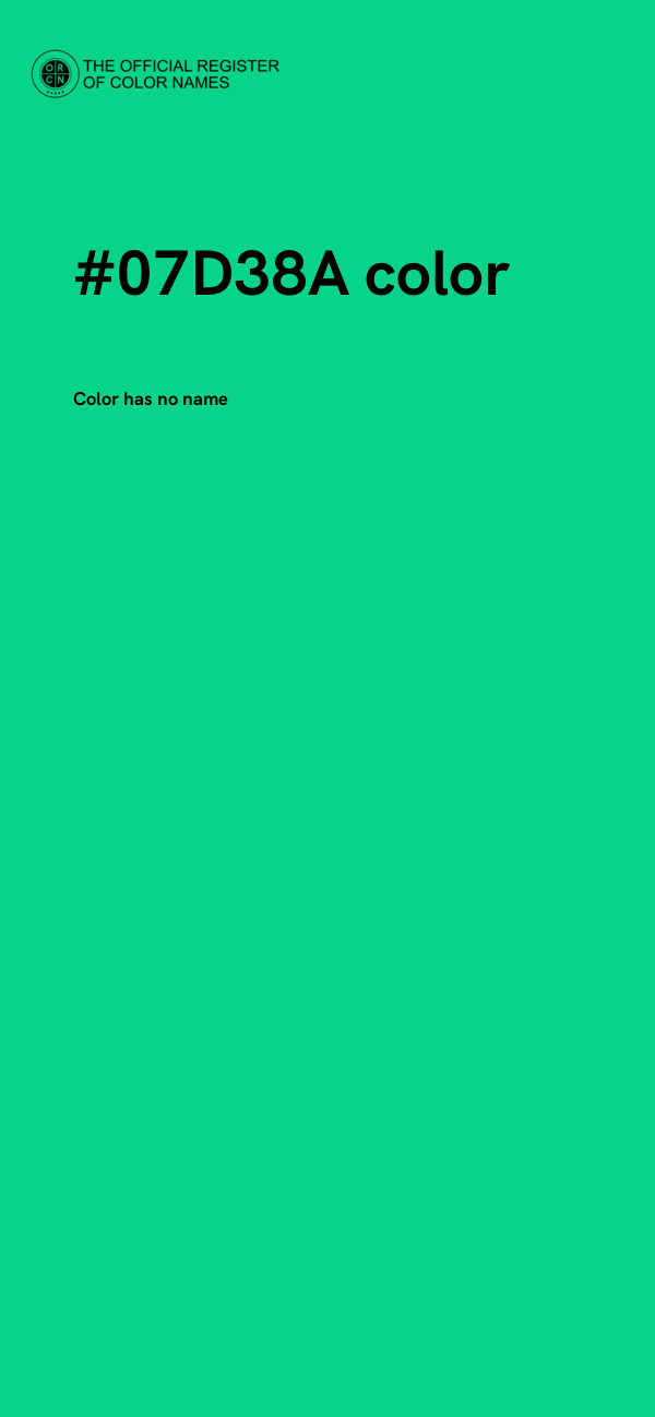 #07D38A color image