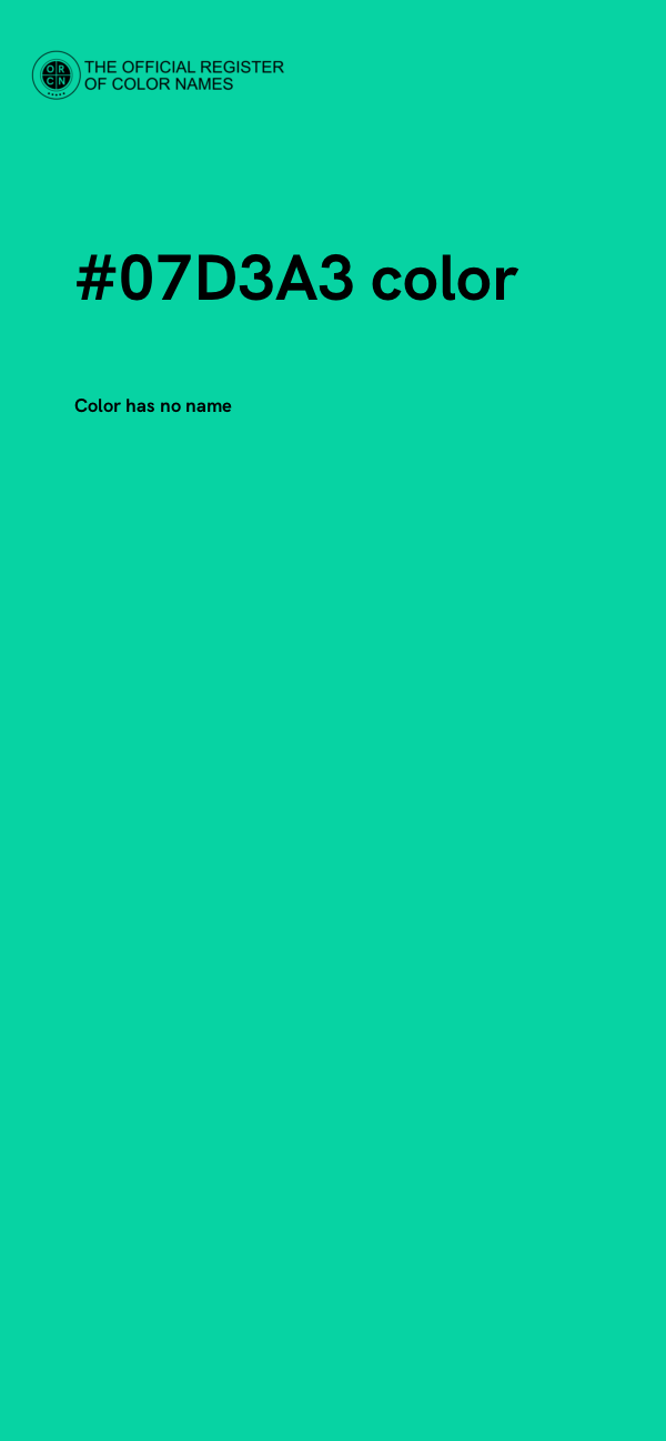 #07D3A3 color image