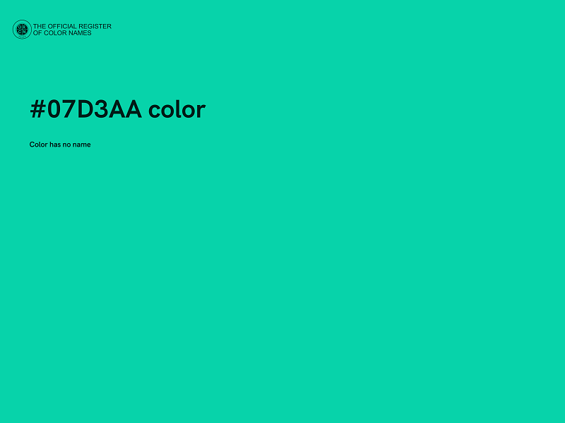 #07D3AA color image