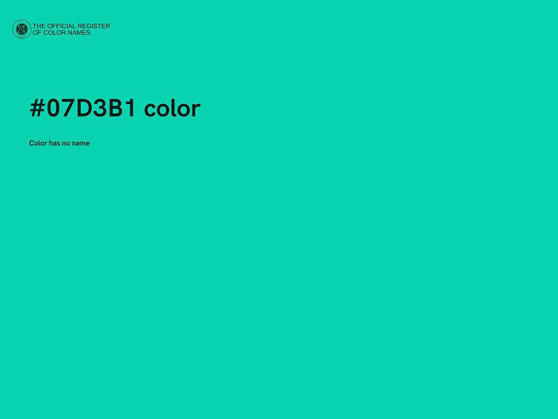 #07D3B1 color image