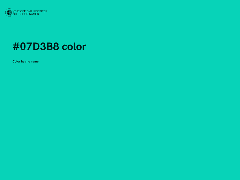 #07D3B8 color image