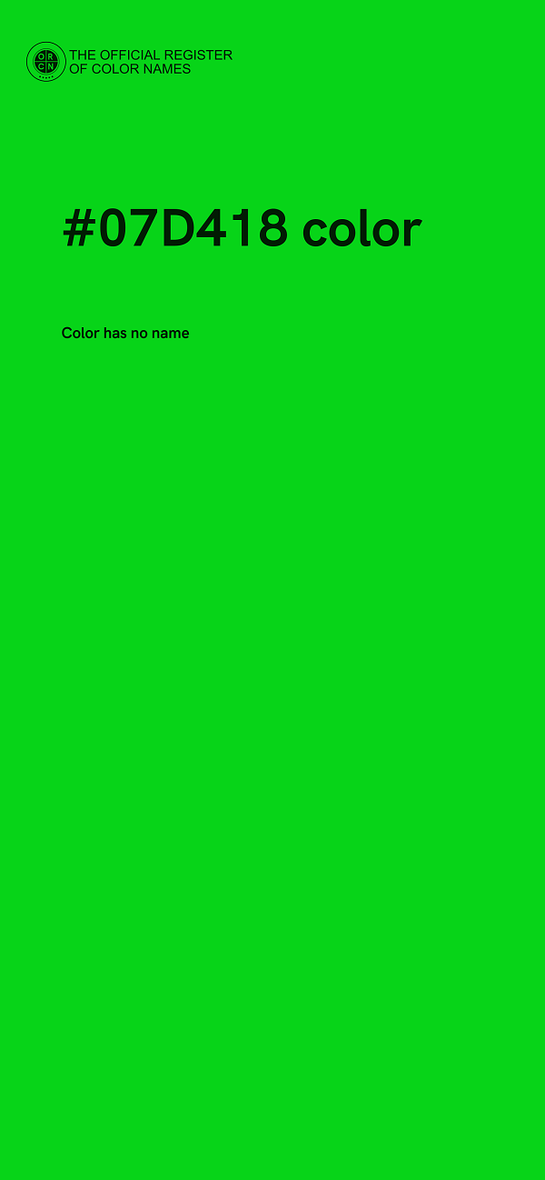#07D418 color image