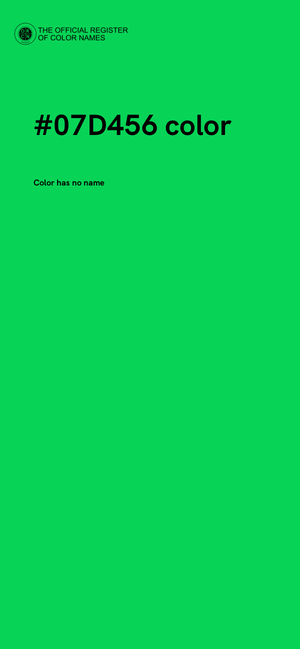 #07D456 color image