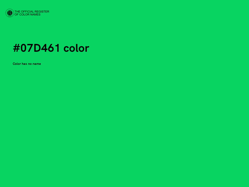 #07D461 color image