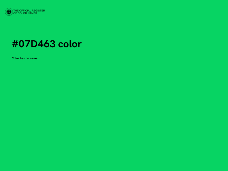 #07D463 color image