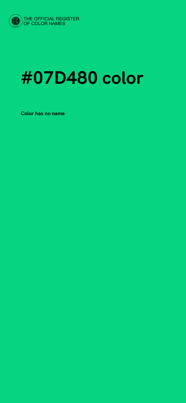 #07D480 color image