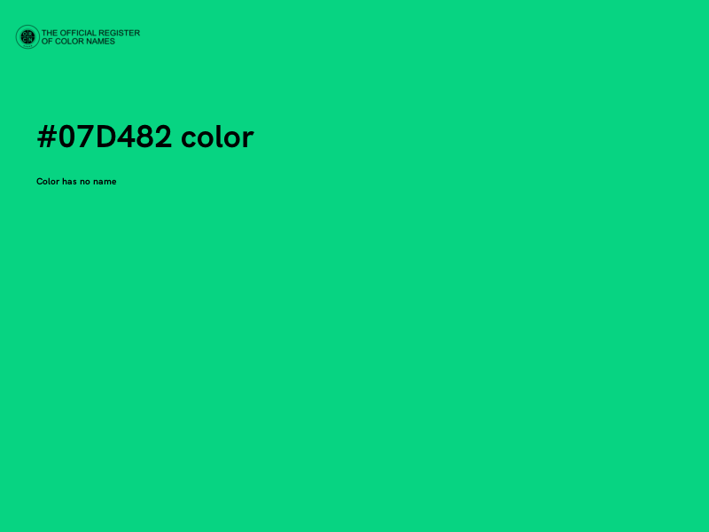 #07D482 color image