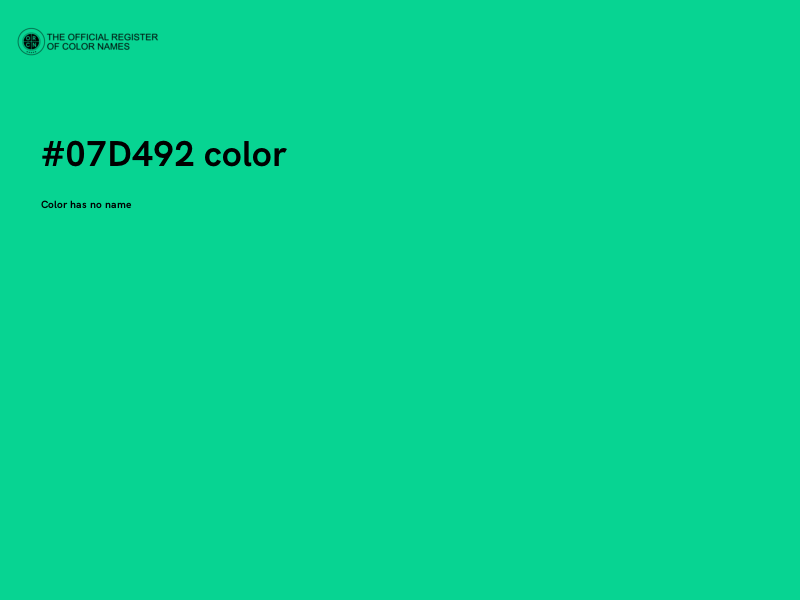 #07D492 color image