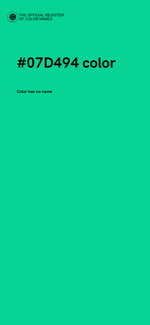 #07D494 color image