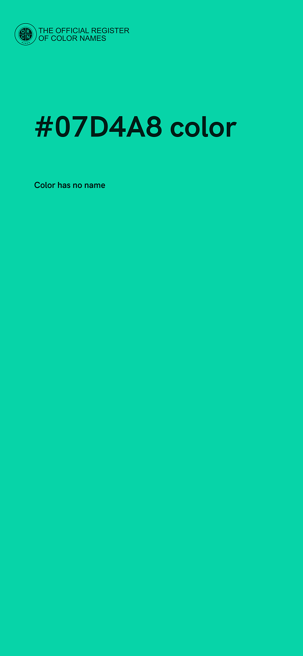 #07D4A8 color image