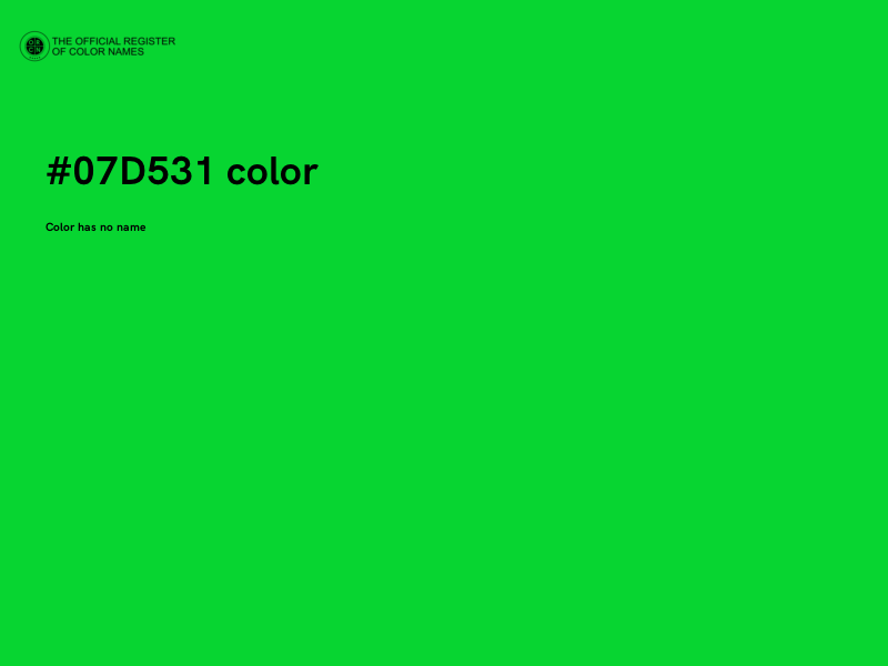 #07D531 color image