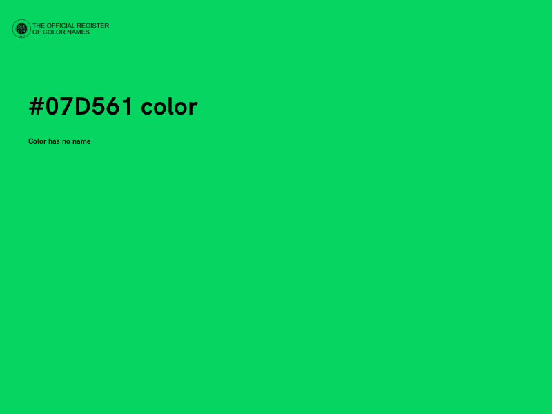 #07D561 color image