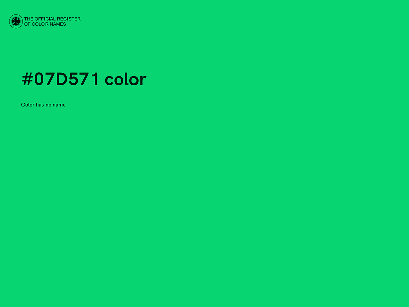 #07D571 color image