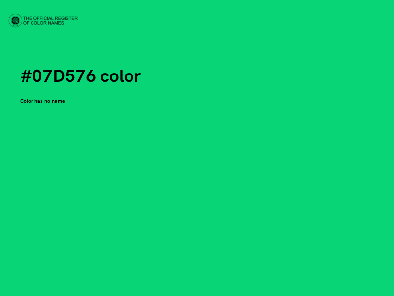 #07D576 color image
